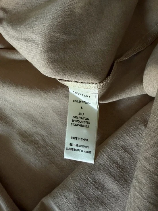 Miss Lola Soft Taupe Oversized Blouse - Picture 3 of 3